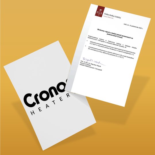 promiennik grzejnik podczerwieni szklany cronos glass pro z wifi 480w