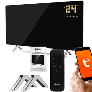 promiennik grzejnik podczerwieni szklany cronos glass pro z wifi 480w